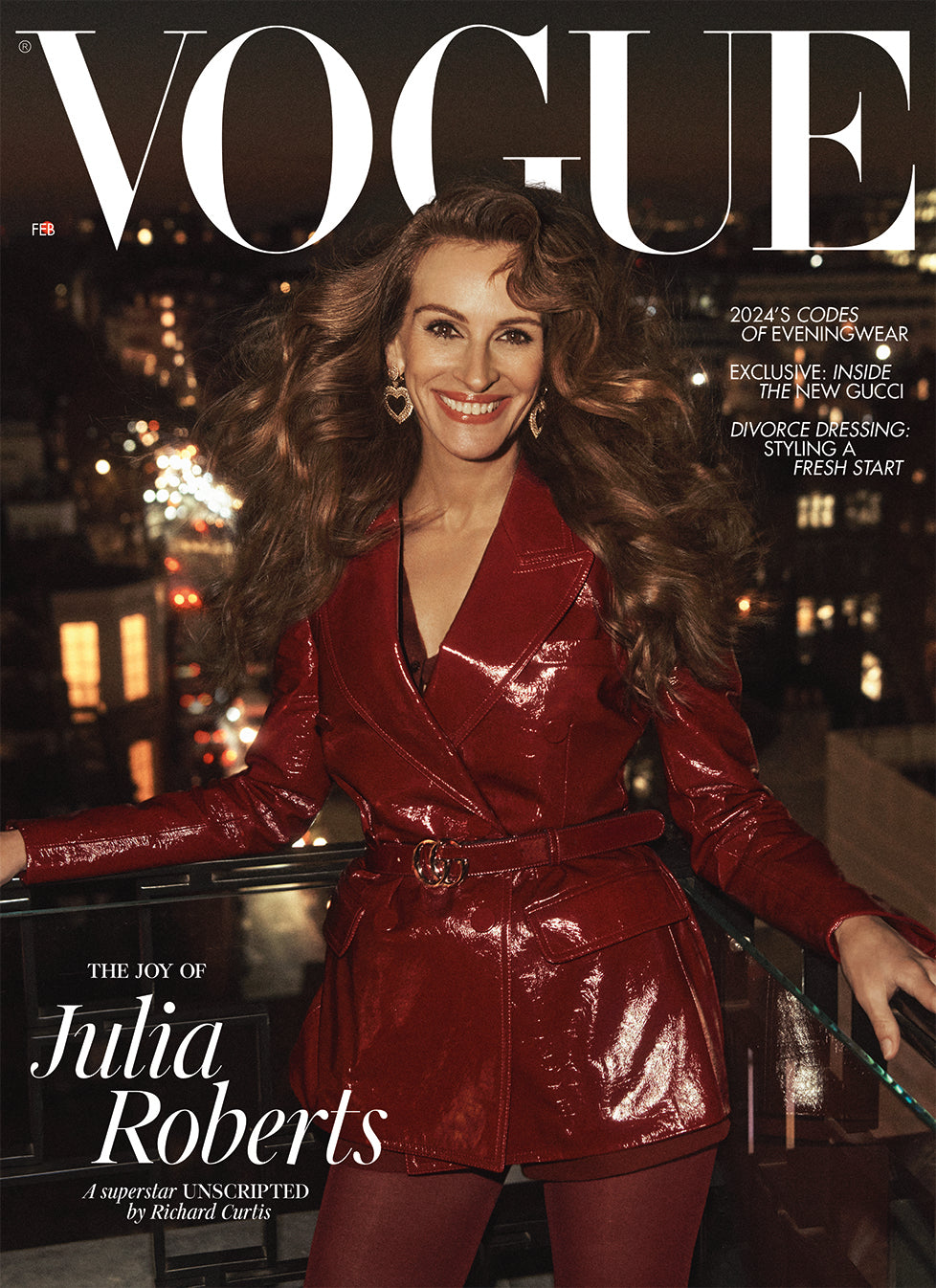 British Vogue February 2024 Issue - At Home With Vogue