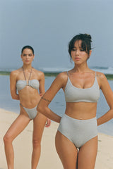 粼粼 | 經典高腰泳褲2025 - 星砂白