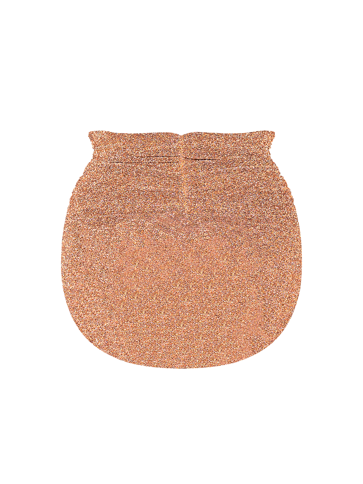Stardust ~ Super High-Waisted Ruched Bikini Bottom - Light Copper