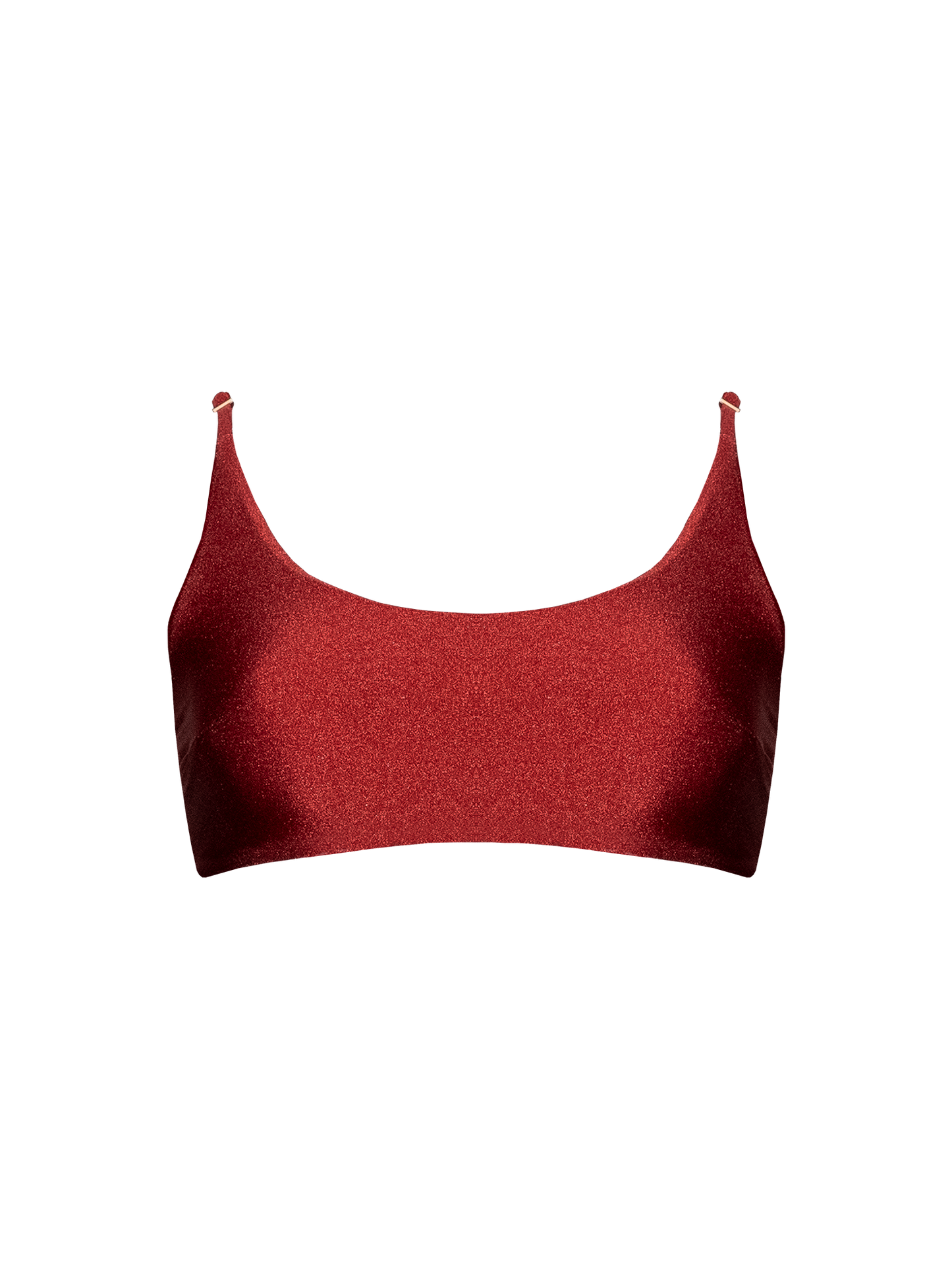 Second Skin | Shimmer ~ Classic Cami Bikini Top - Garnet Red