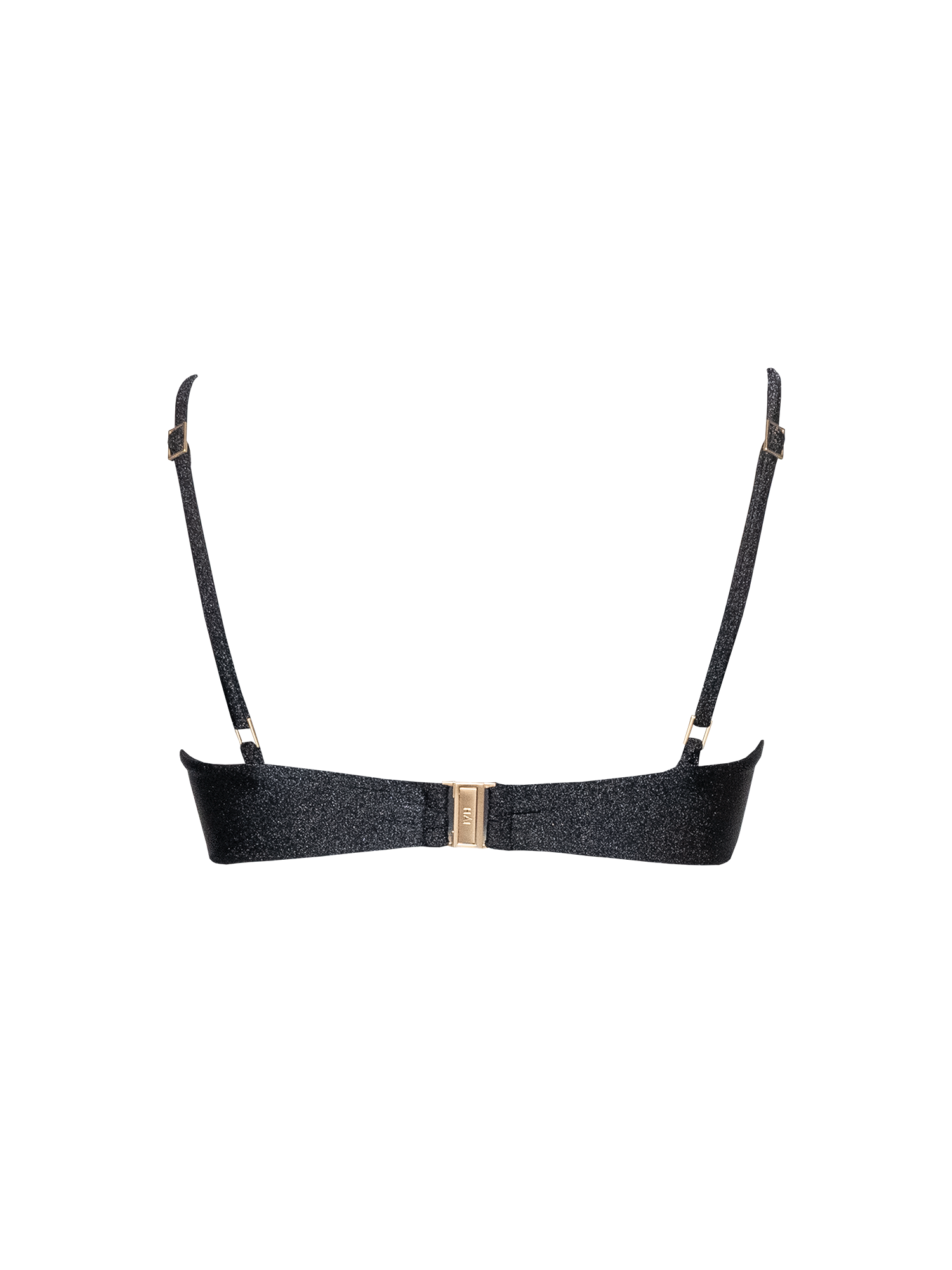 Second Skin|Shimmer - Classic Cami Bikini Top - Onyx Black