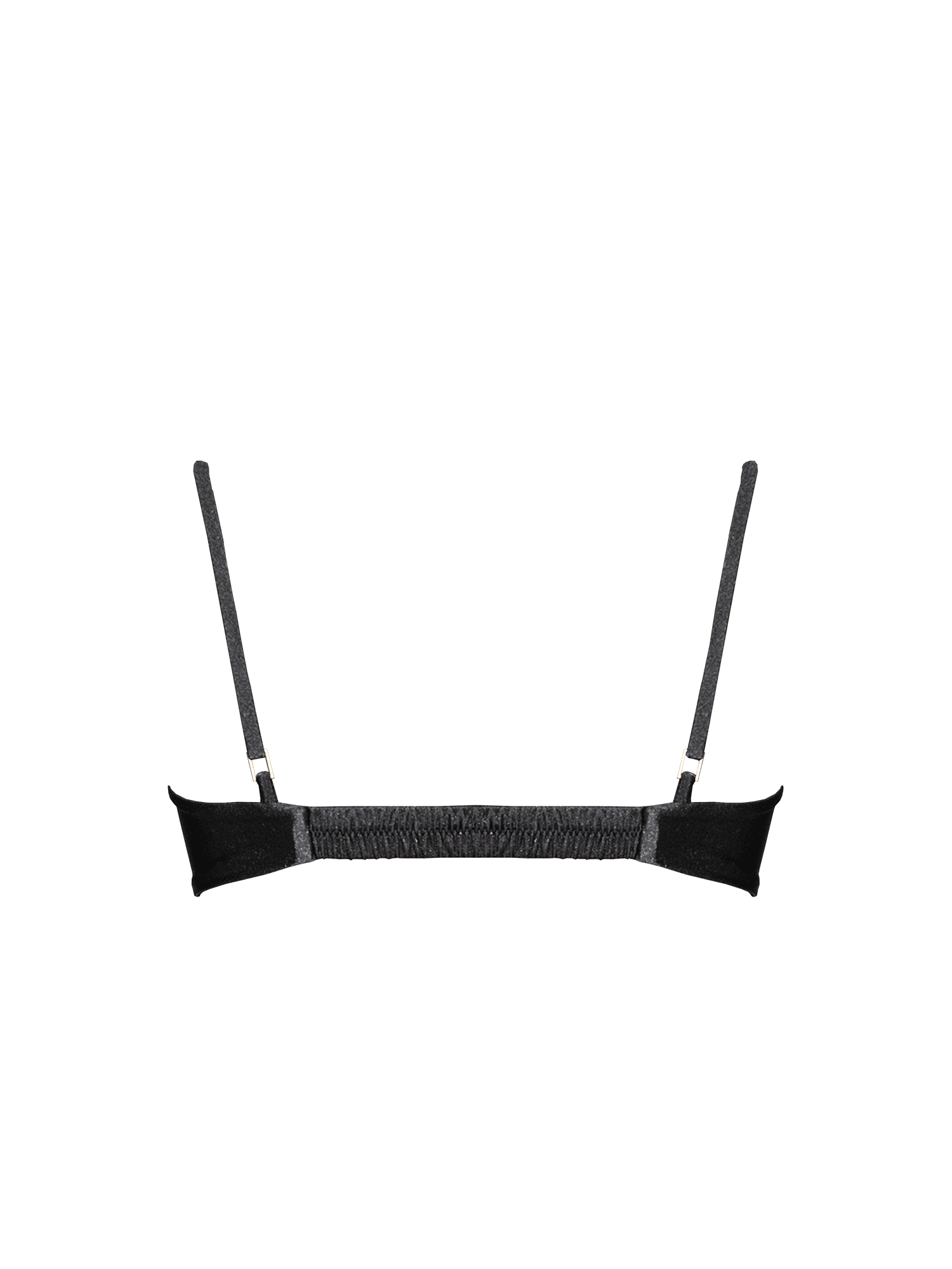 Second Skin | Shimmer ~ Underwired Ruched Bikini Top - Onyx Black