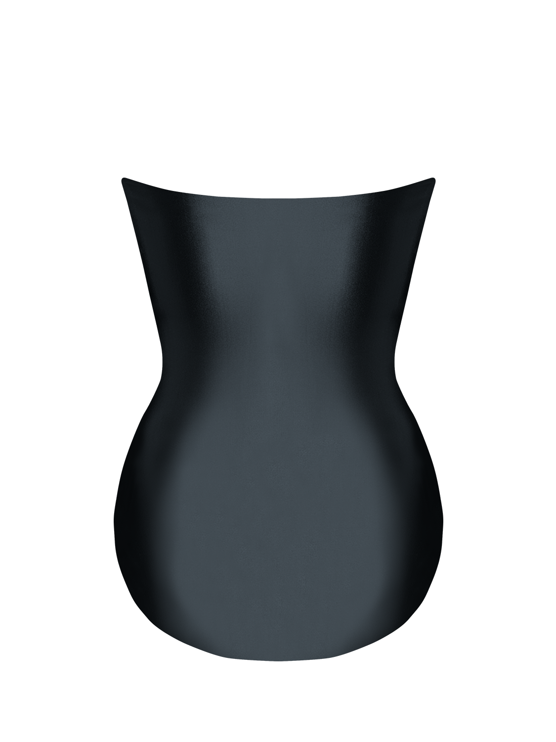 Second Skin Satiny | Sweetheart Ruched One-piece ~ Onyx Black