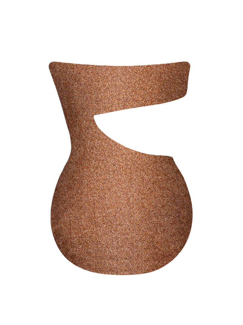 Stardust | Strapless Cut-Off One Piece - Light Copper