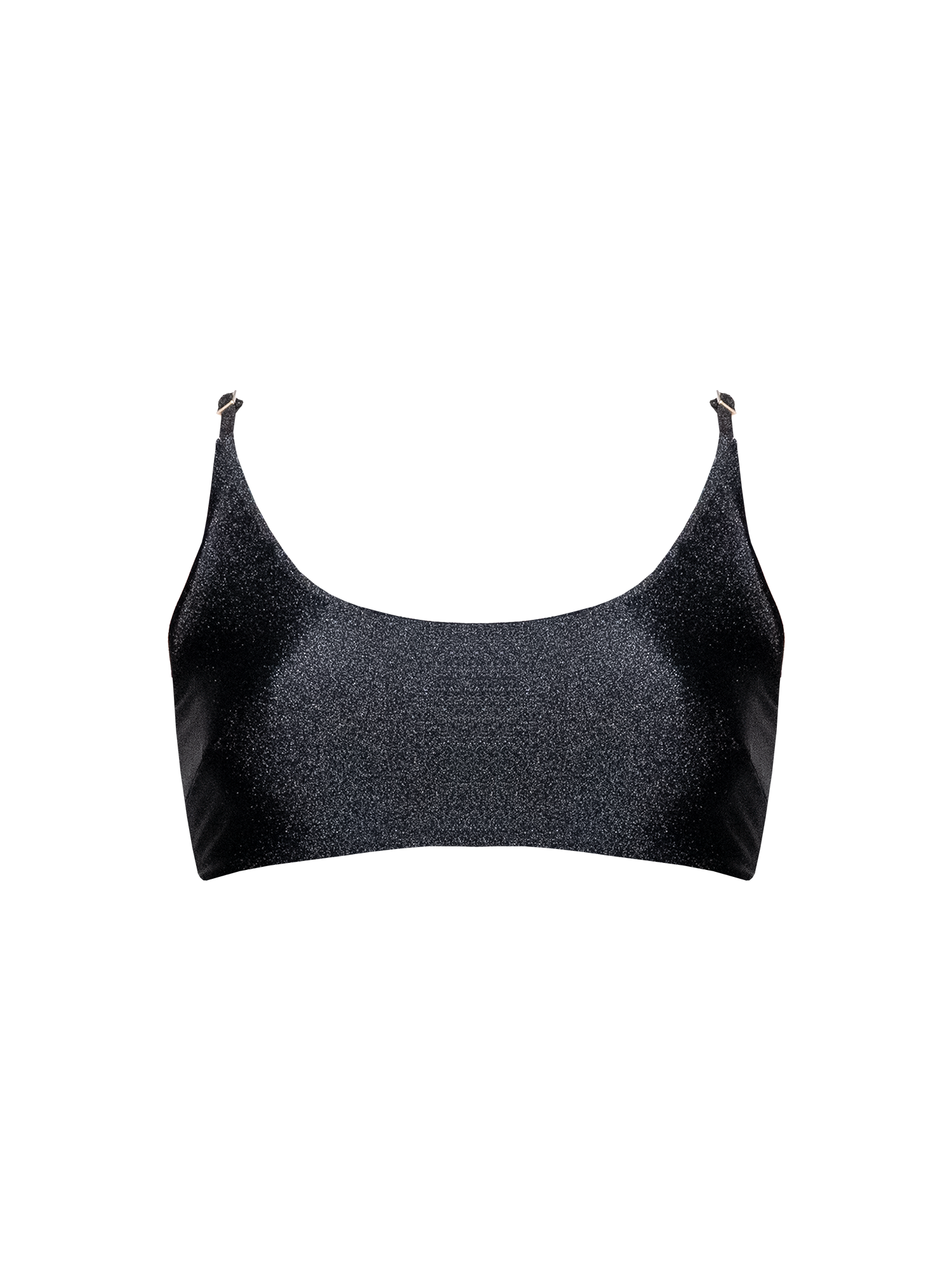 Second Skin|Shimmer - Classic Cami Bikini Top - Onyx Black
