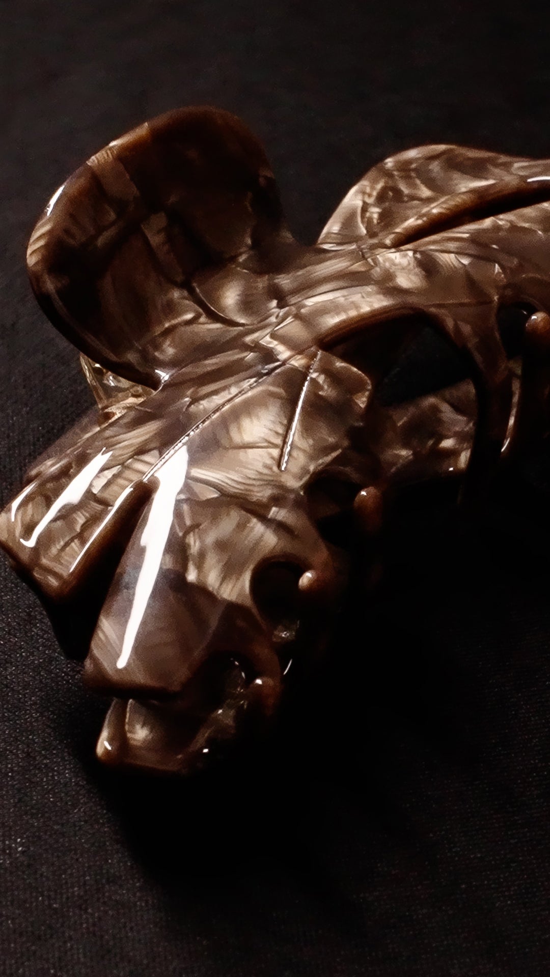 Halo by HAI | 絲帶輪廓髮束夾 - 摩卡棕