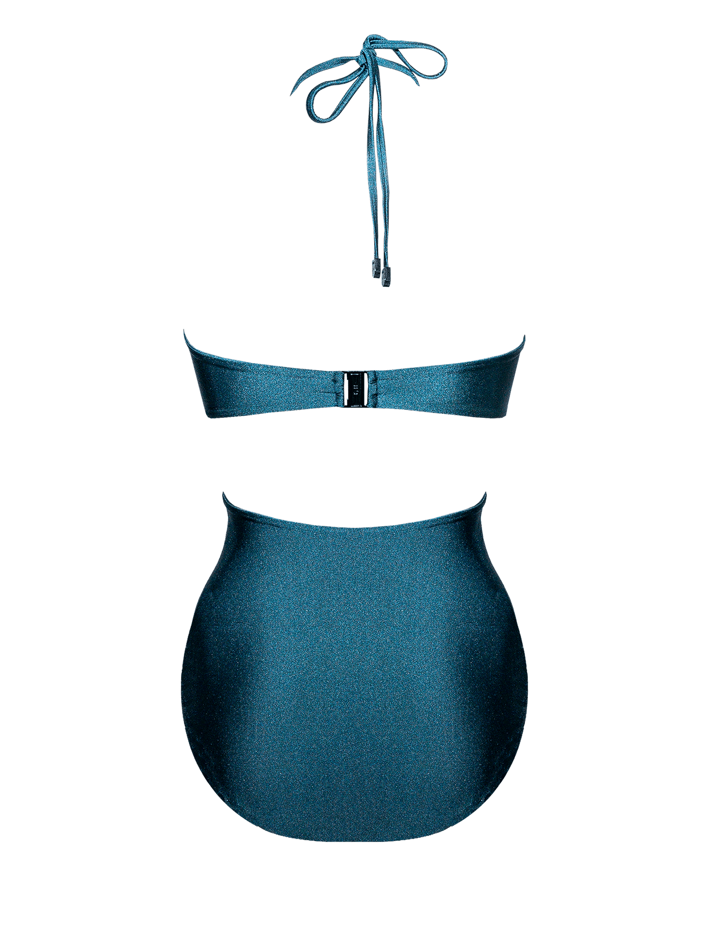 Second Skin | Shimmer ~ The Island Halter One Piece - Tourmaline Teal