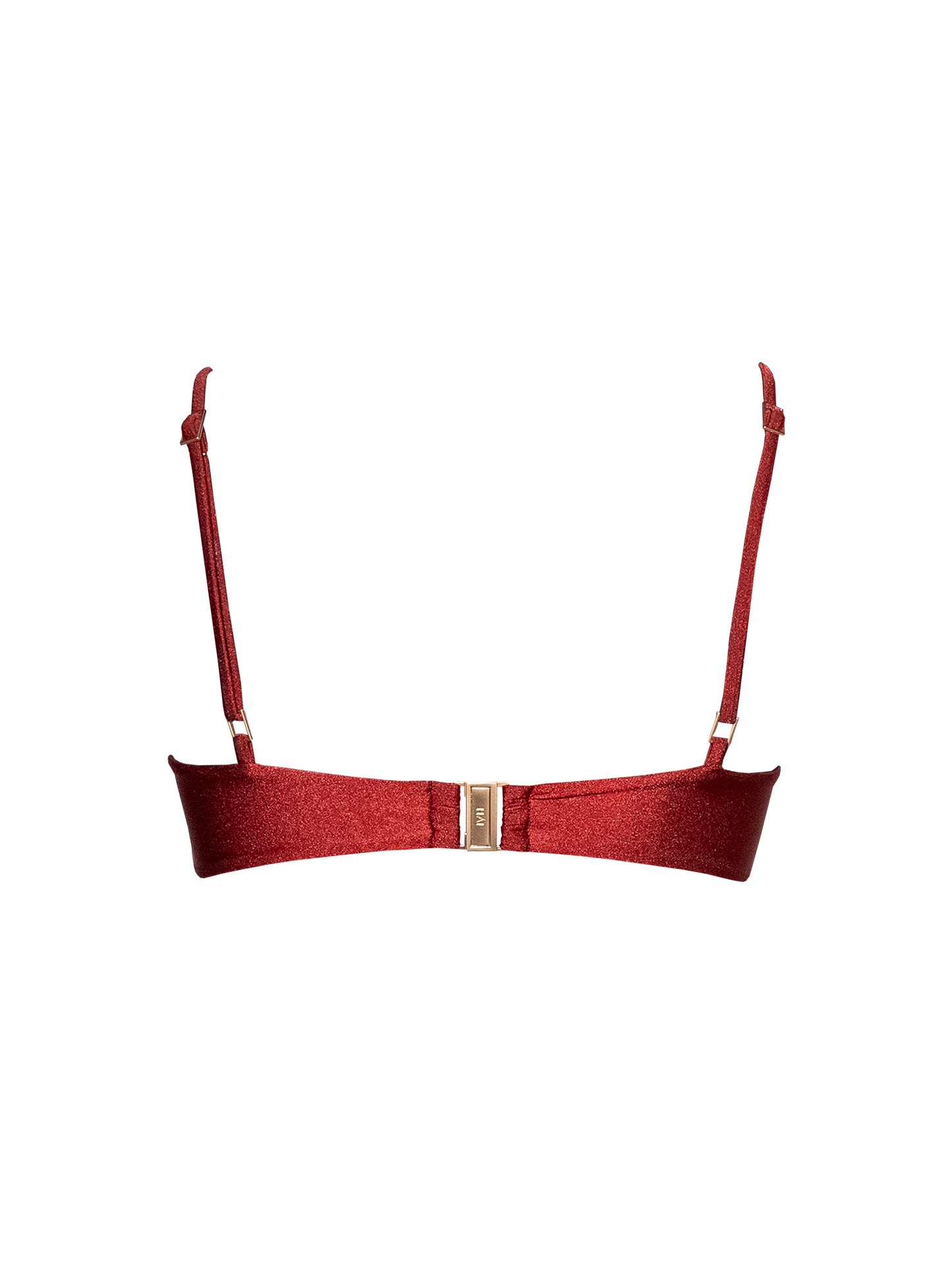Second Skin | Shimmer ~ Classic Cami Bikini Top - Garnet Red
