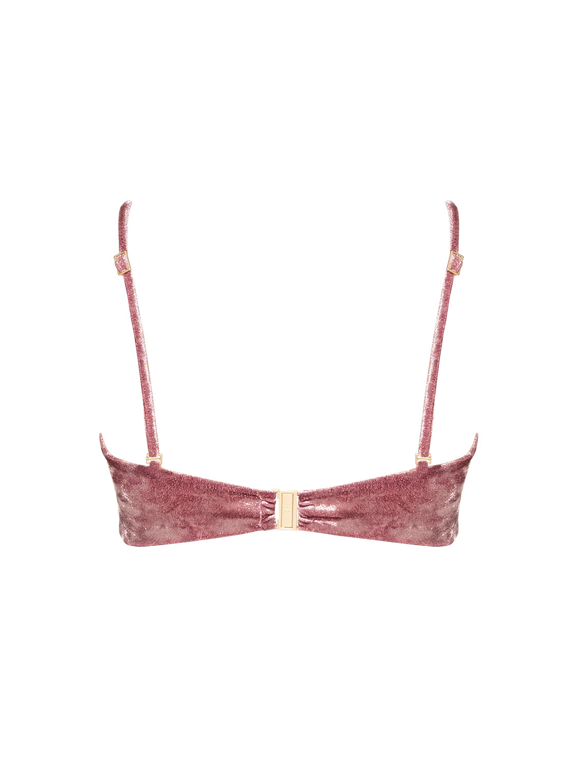 Coral Mirage | Spaghetti Strap Bandeau Bikini Top ~ Velvet Pink