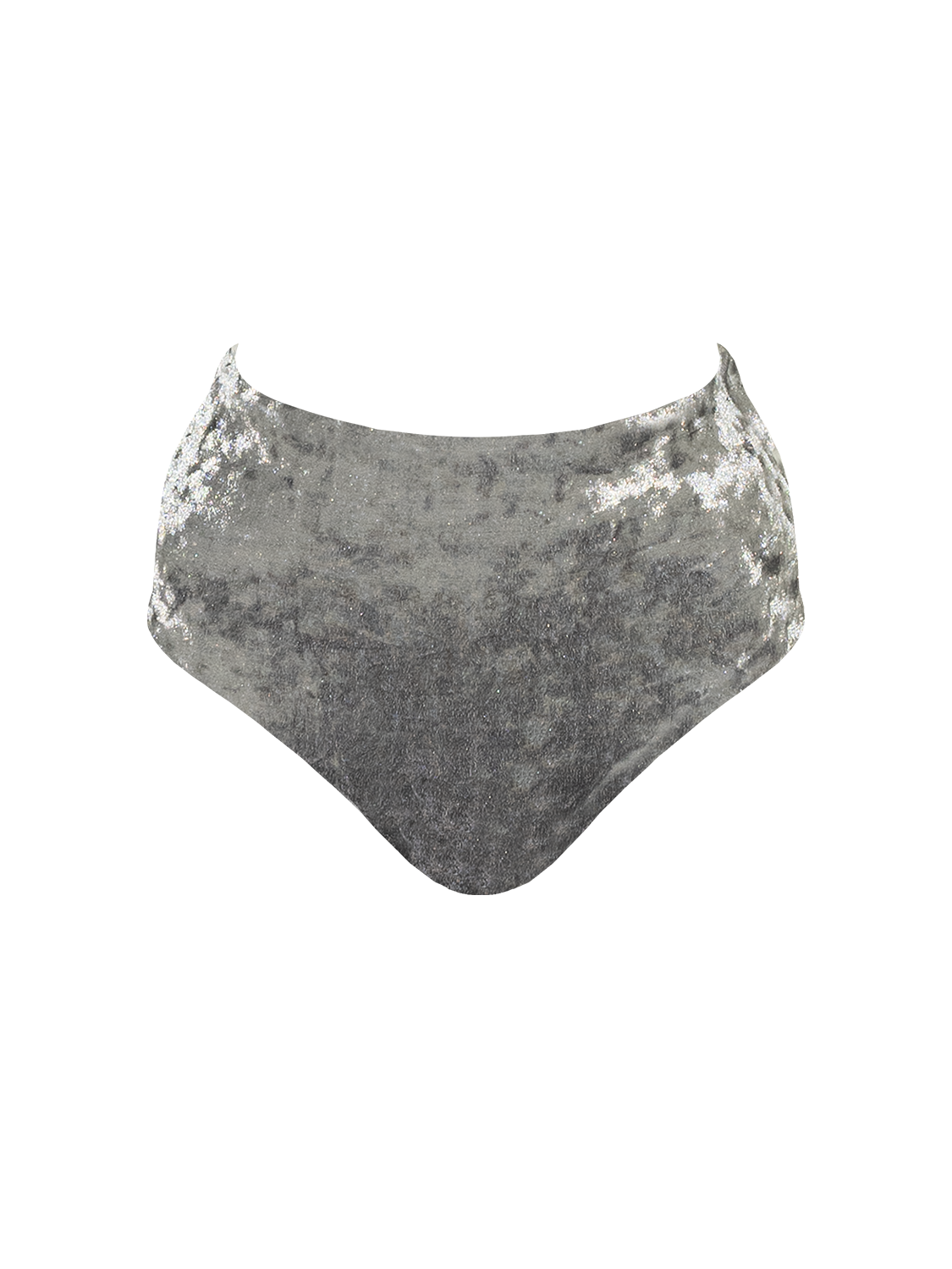 Coral Mirage | Classic High-Waisted Bottom ~ Velvet Silver