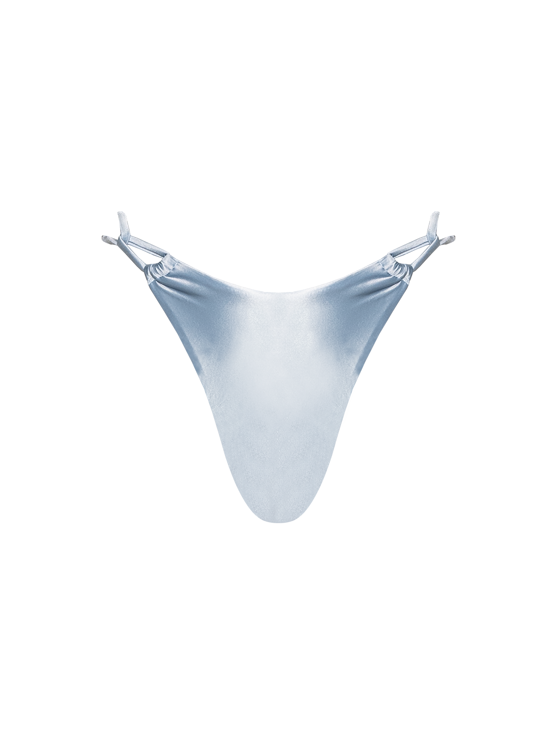 複膚/絲光 ~ 鏤空結繩泳褲 - 微靄藍