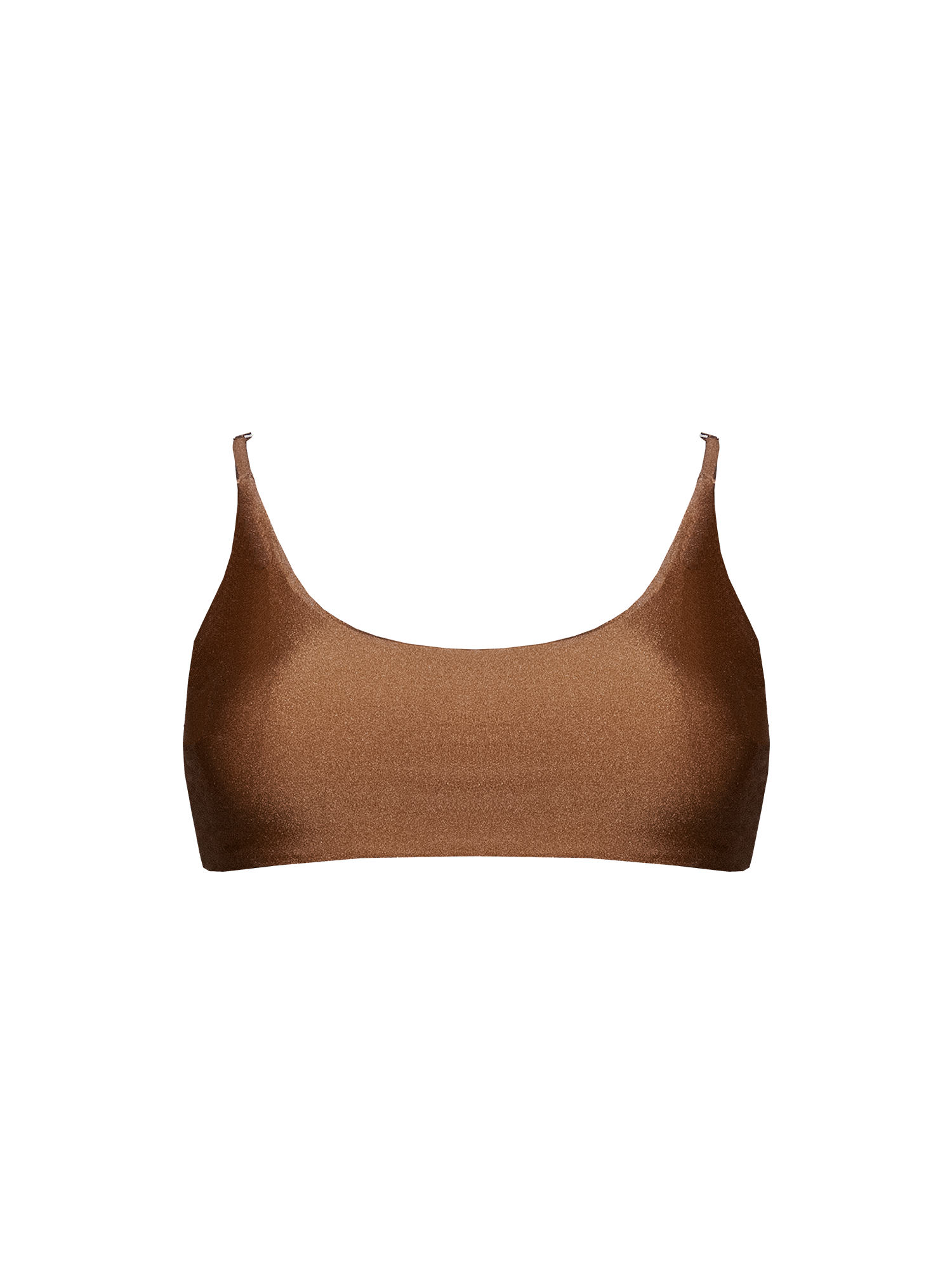 Second Skin|Shimmer - Classic Cami Bikini Top - Spice Bronze