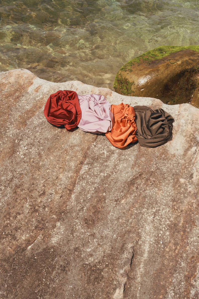 (Pre-Order 7/25) Second Skin Shimmer | Knotted Swim Cap - Mist Purple
