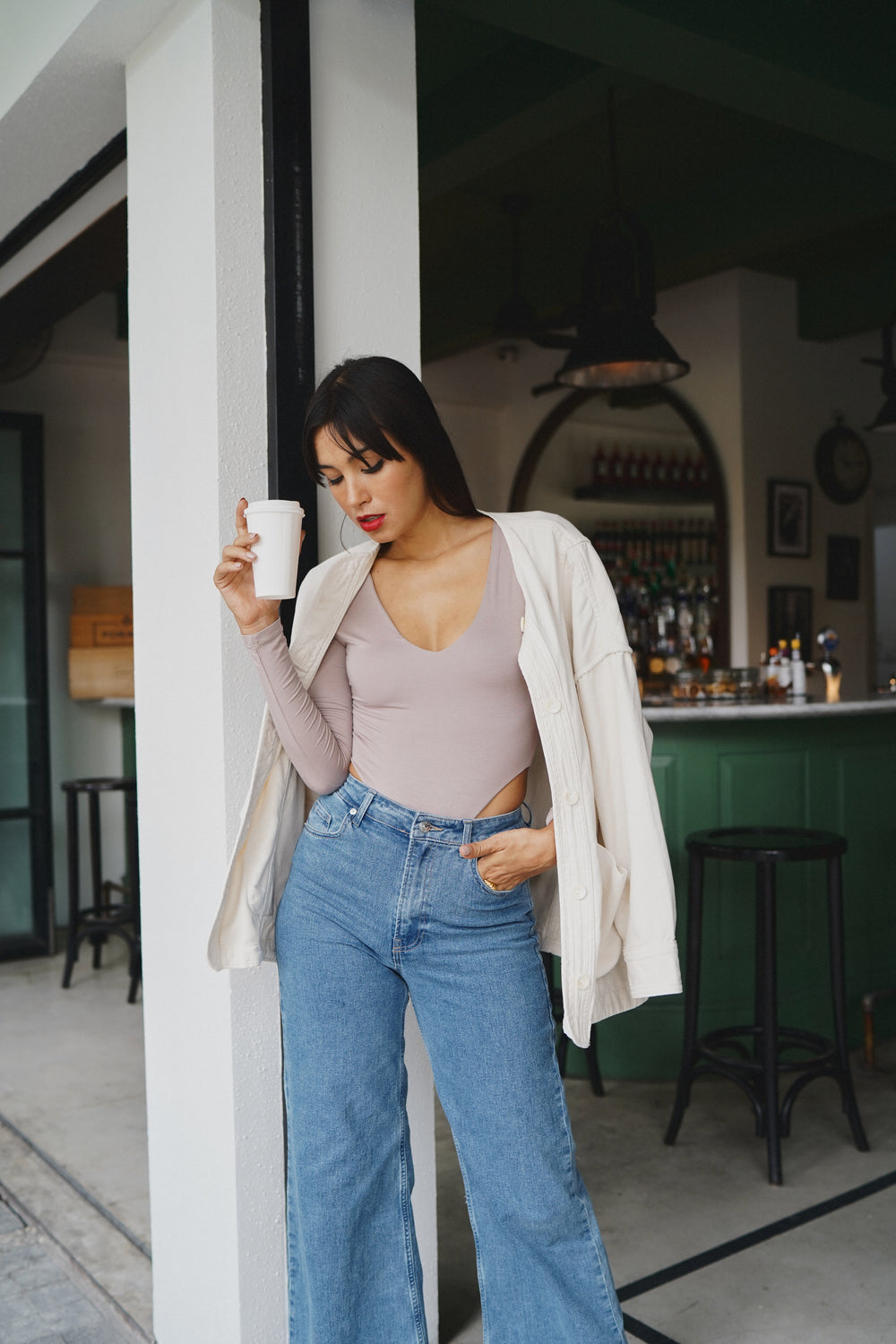 High Thigh Long Sleeve Bodysuit