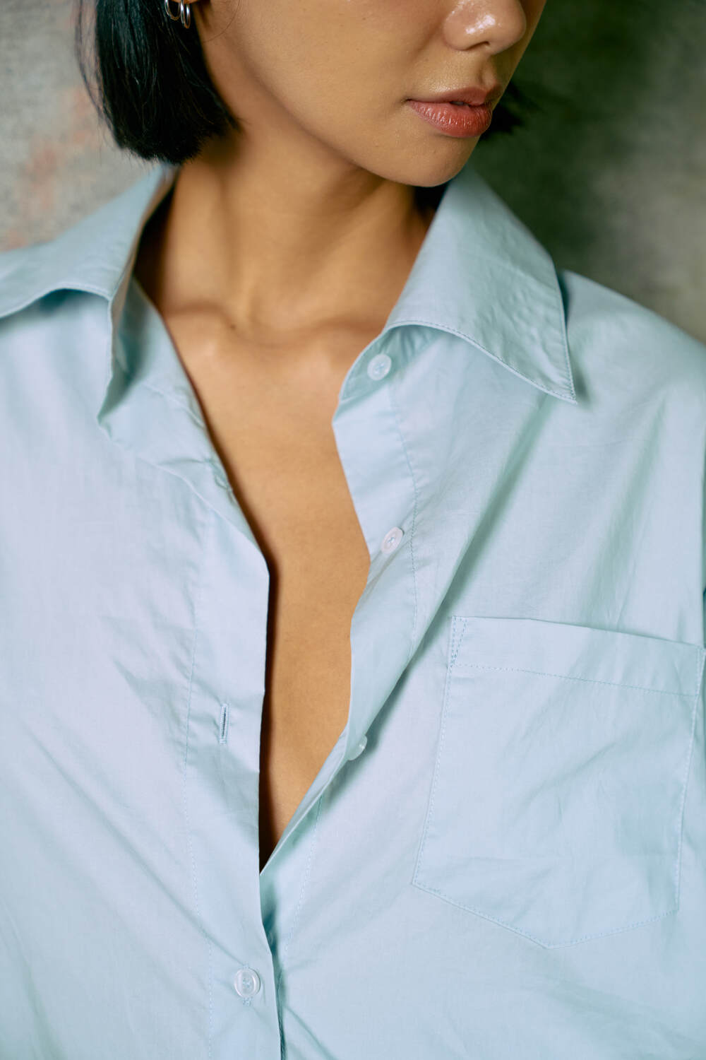 The Eco Edit ~ Relaxed Fit Boyfriend Shirt Dress - Sunrise Blue