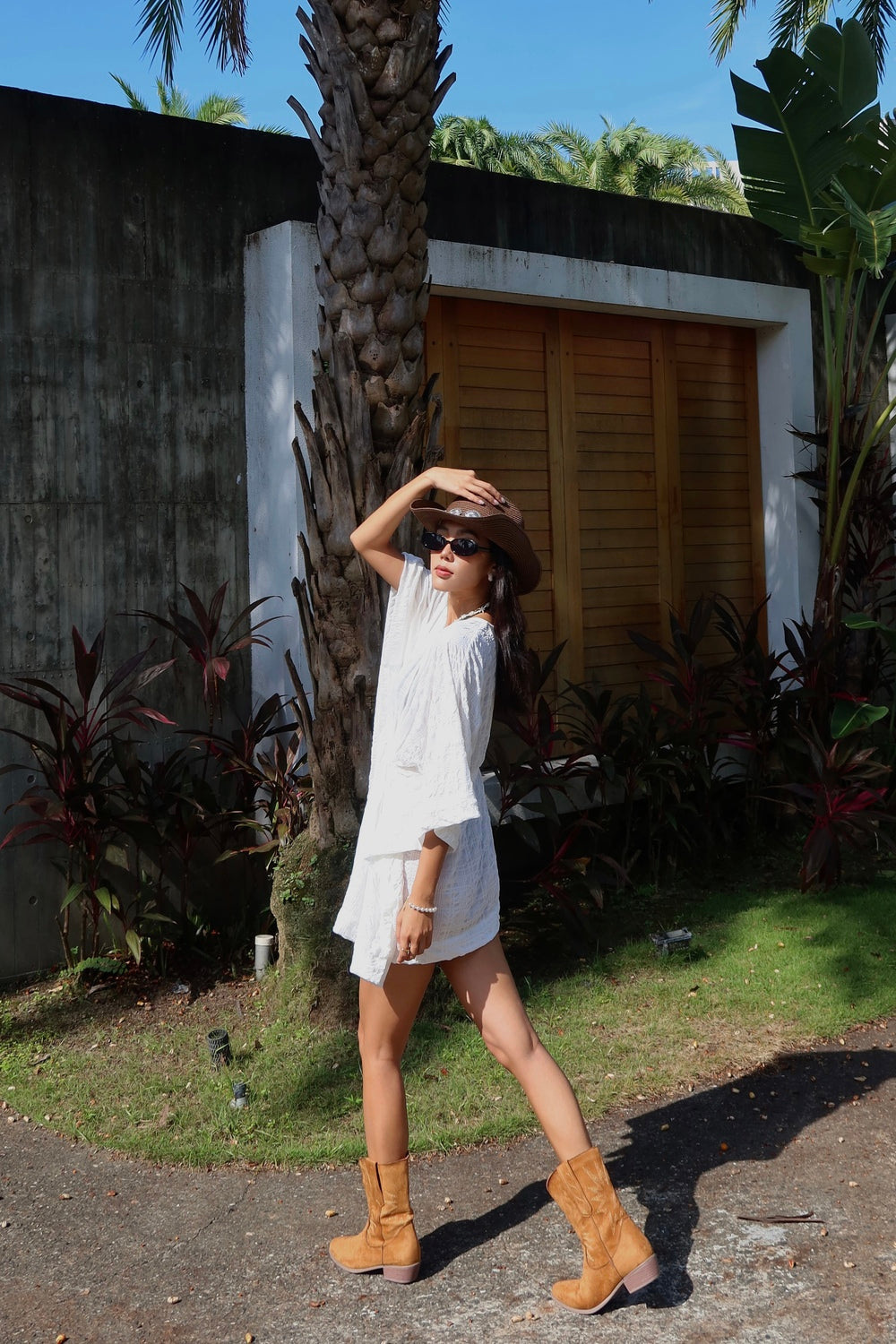 橫編直率|海島渡假罩衫- 極光白