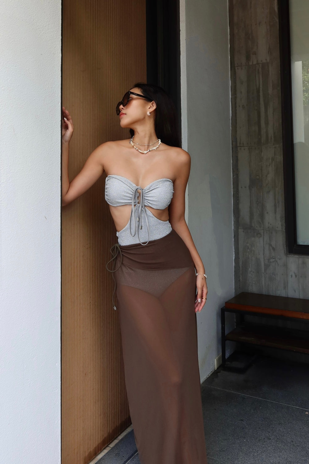 粼粼 | 蝶翼連身泳裝 2024 - 星砂白