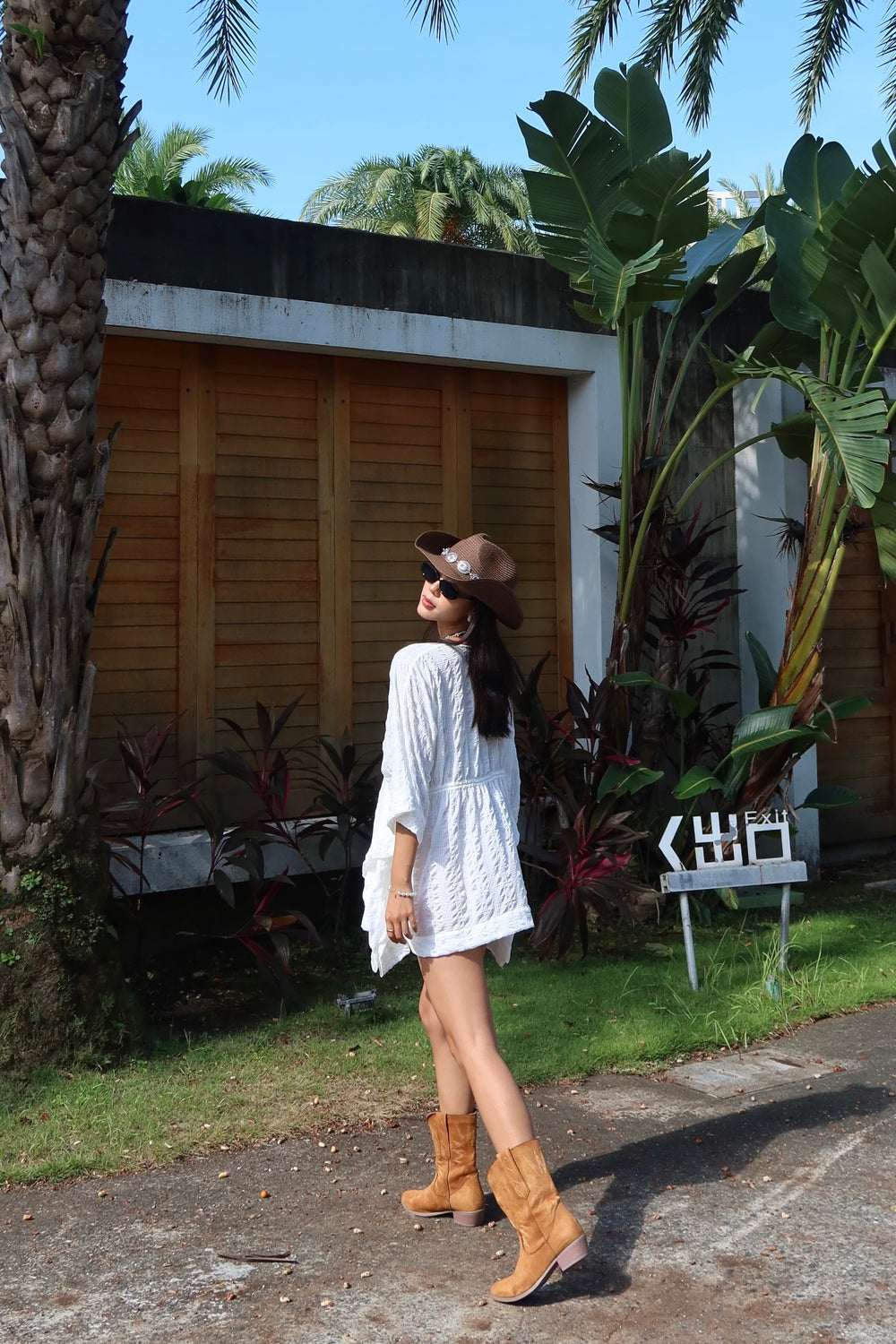 橫編直率|海島渡假罩衫- 極光白