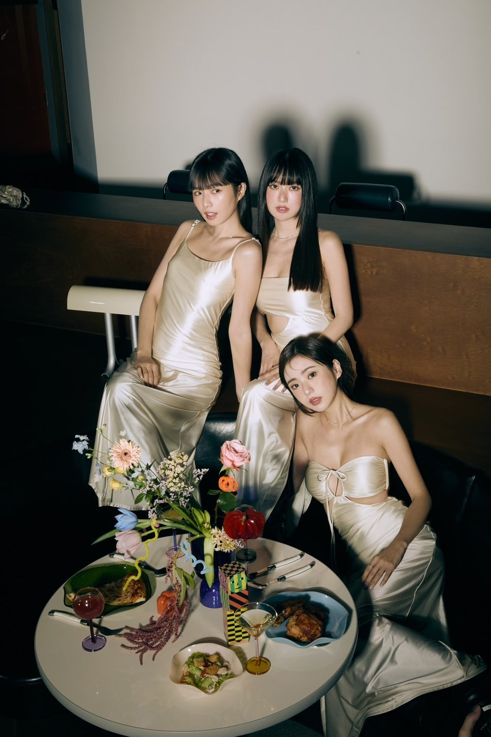 Second Skin Satiny | The Island Halter Maxi Dress ~ Pearl White