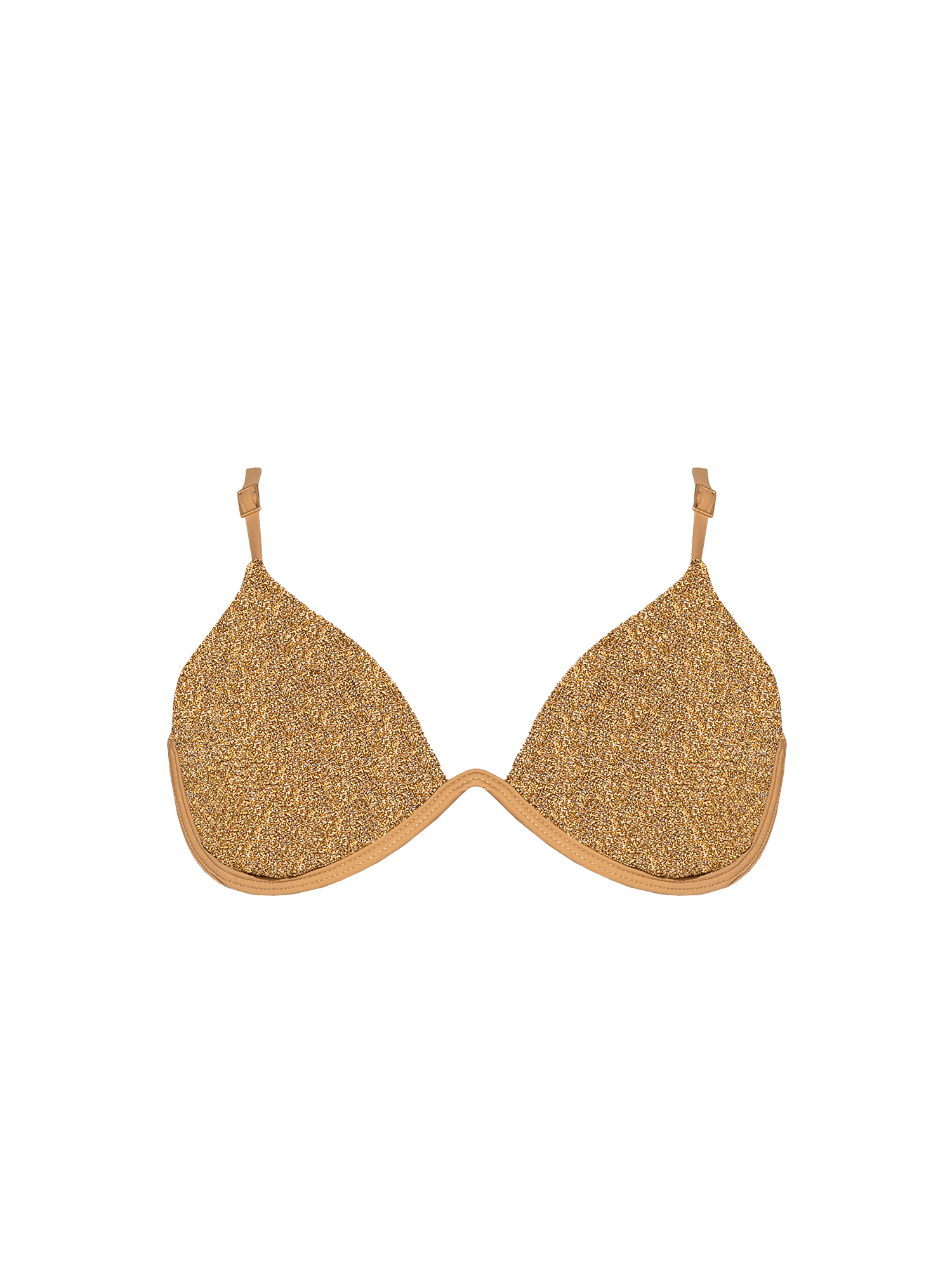 粼粼 | W 形鋼圈比基尼上衣 - 淺金色