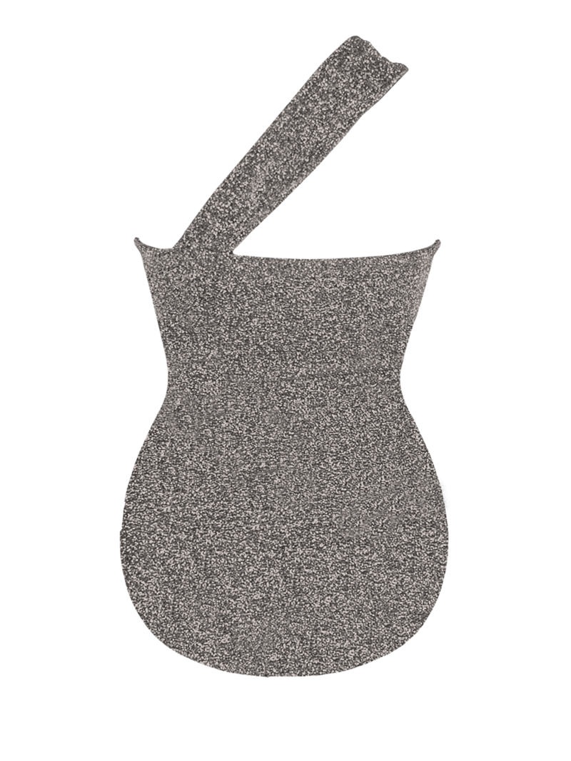 Stardust | One Shoulder One-piece ~ Heather Silver
