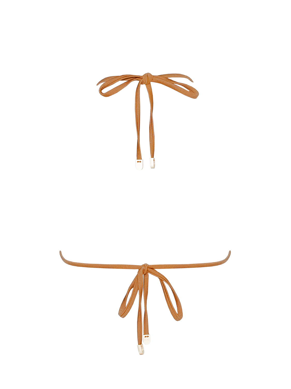 Stardust | Triangle Bikini Top with Hoops ~ Light Copper