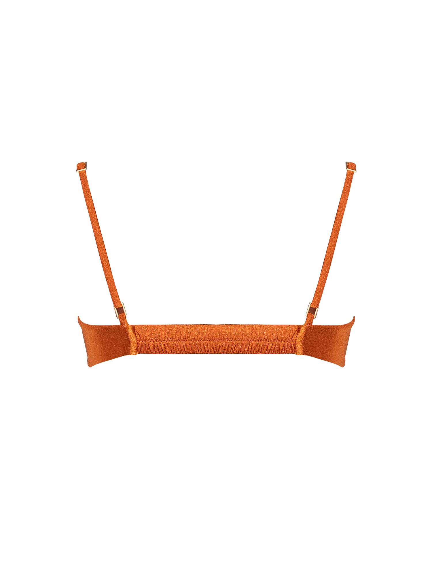 Second Skin | Shimmer ~ Underwired Ruched Bikini Top - Peruvian Amber