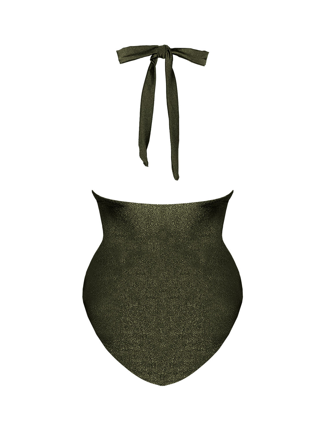 Second Skin Shimmer | Criss Cross Halterneck One-piece Swimsuit ~ Emerald Green