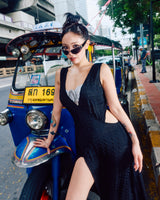 Ribbed Realness | Pocket Vacation Dress - Onyx Black
