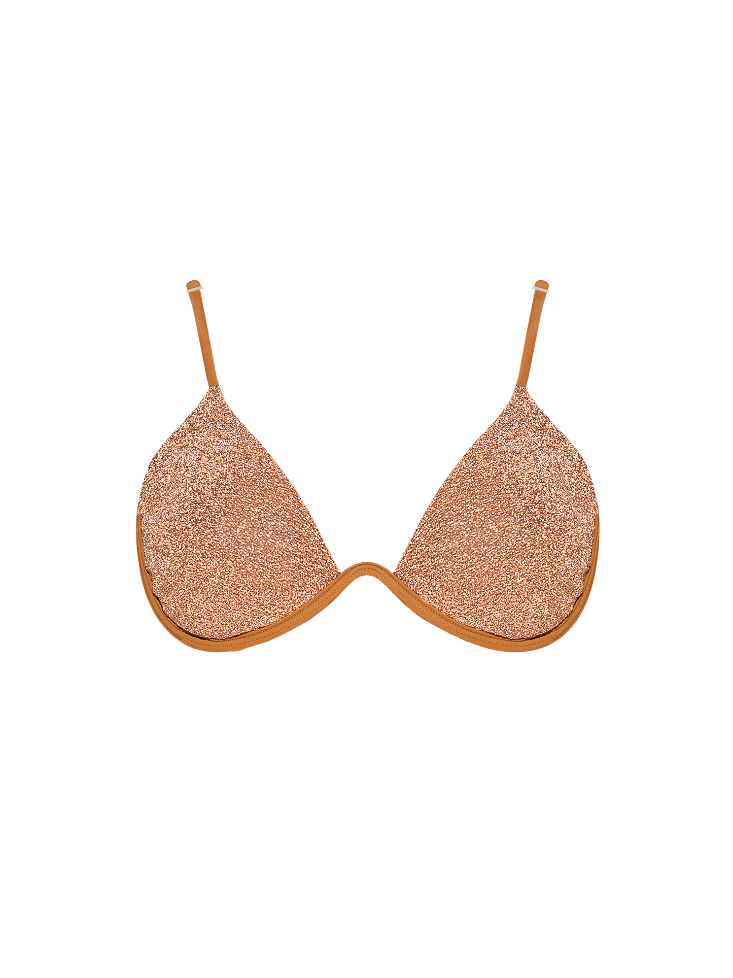 Stardust ~ W-shaped Underwire Bikini Top - Light Copper