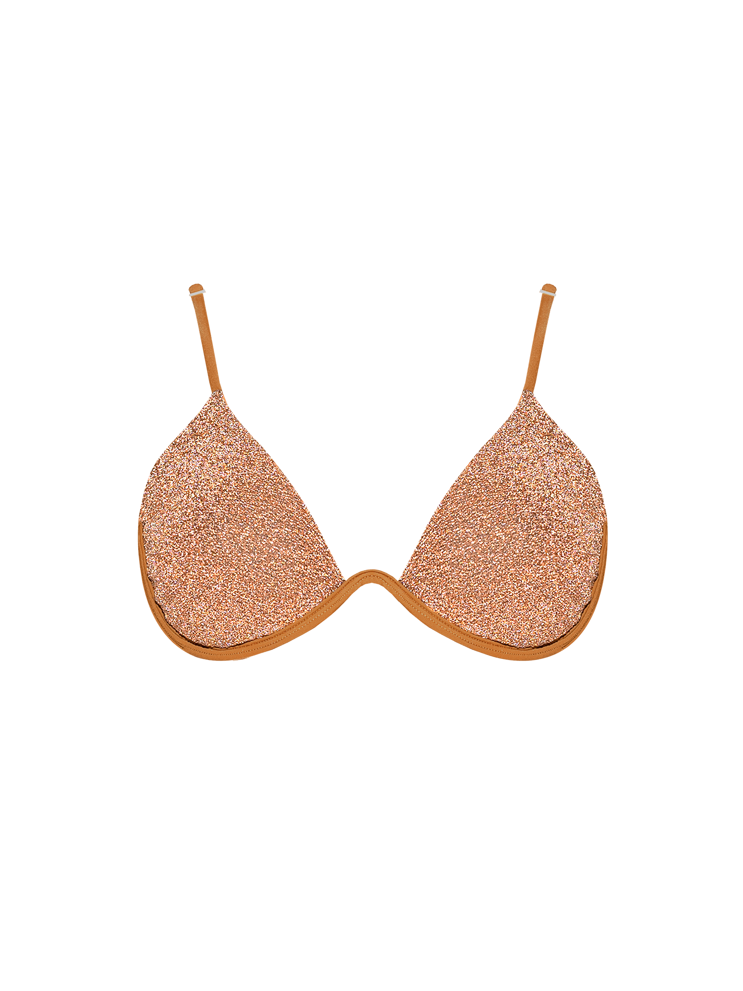 Stardust ~ W-shaped Underwire Bikini Top - Light Copper