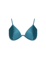 複膚/珠光 ~ W鋼圈比基尼上衣 - 碧璽青