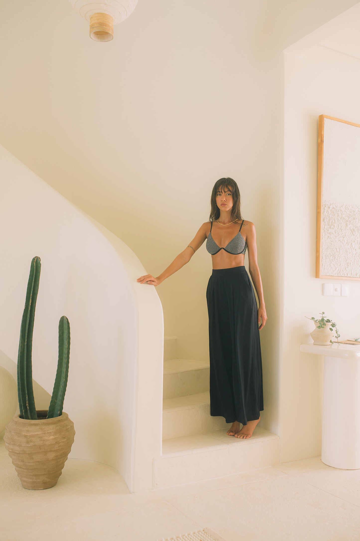 Second Skin | Shimmer ~ Poolside PJ Pants with Pockets - Onyx Black