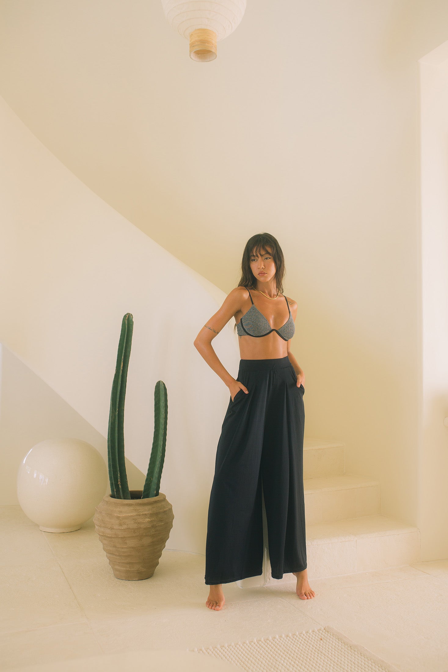 粼粼 | W鋼圈比基尼上衣 - 星塵銀