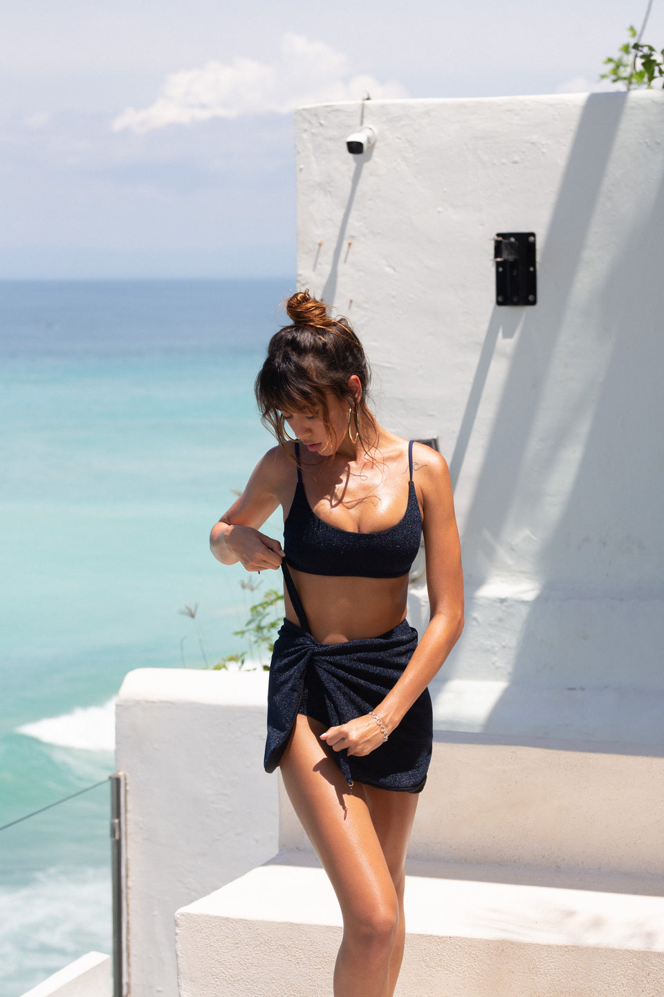 粼粼 | 美人魚高衩短裙 - 深海藍