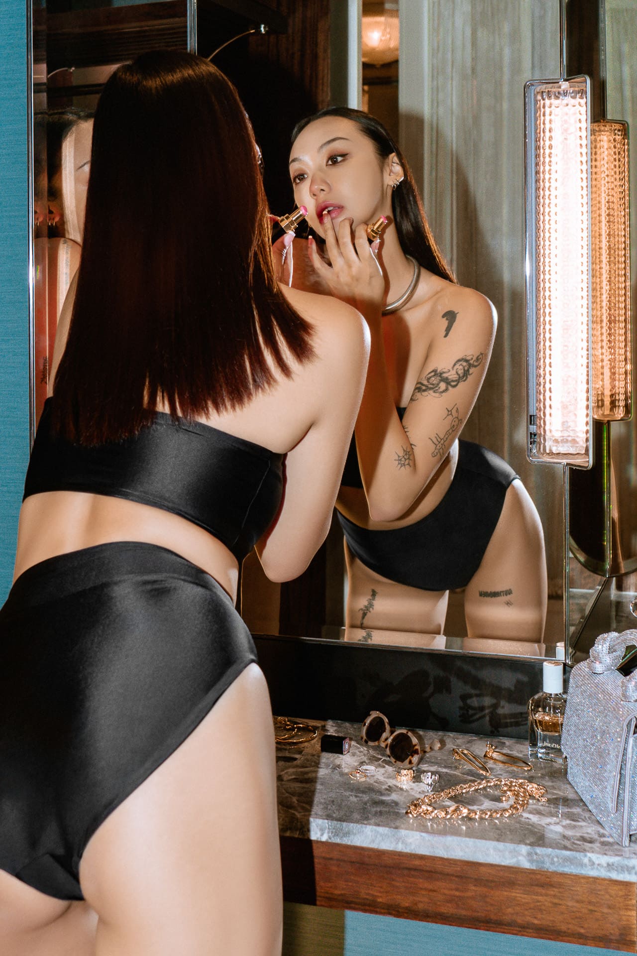 Second Skin | Satiny ~ Classic Bandeau -Onyx Black