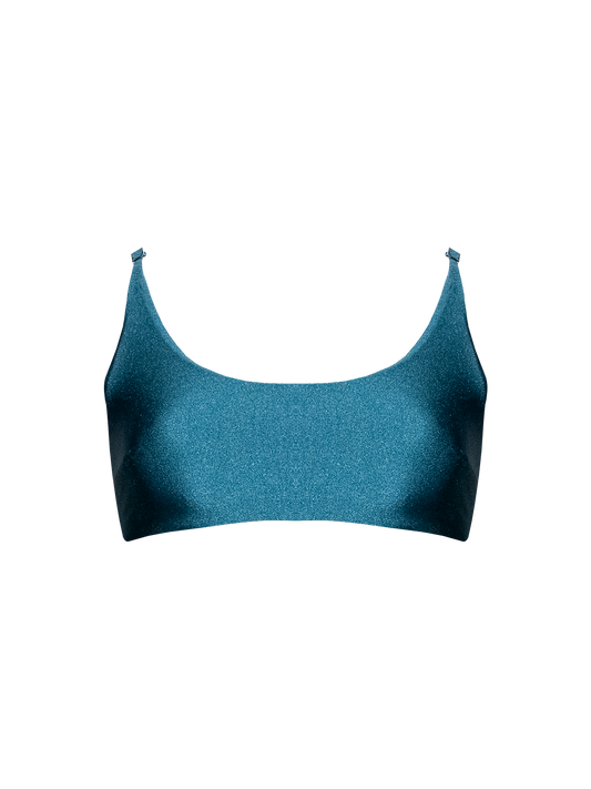 Second Skin | Shimmer ~ Classic Cami Bikini Top - Tourmaline Teal