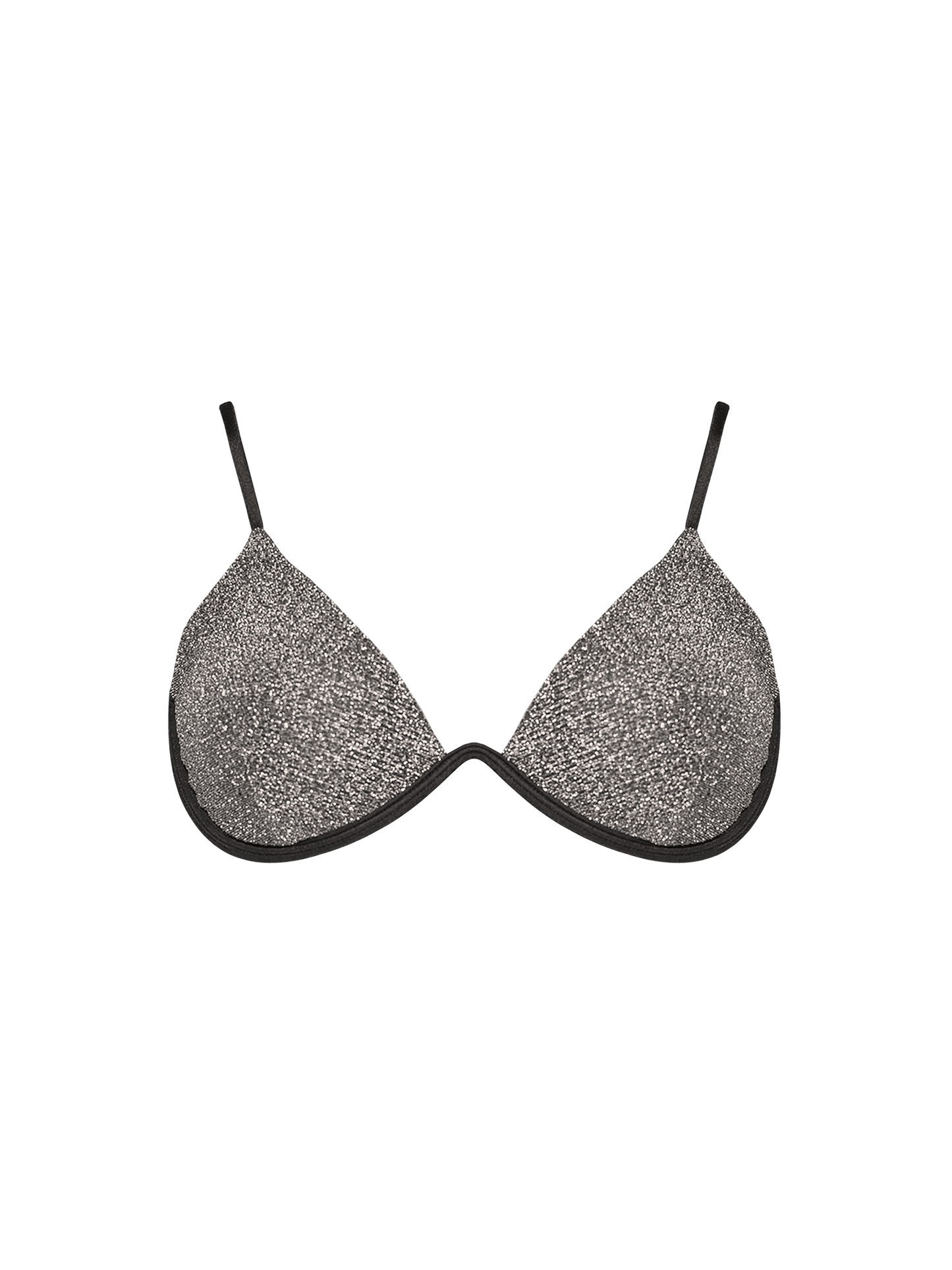 Stardust ~ W-shaped Underwire Bikini Top - Heather Silver