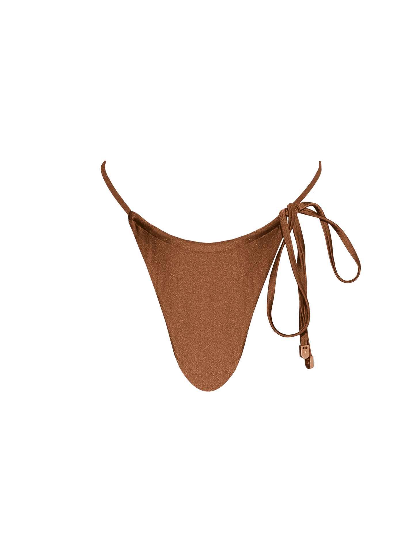 Second Skin | Shimmer ~  Ruched Thong (Becky) bikini bottom  - Spice Bronze