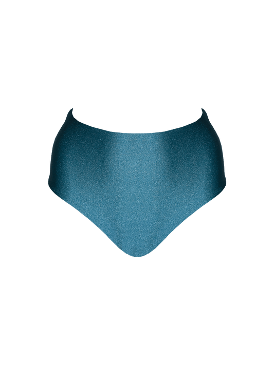 Second Skin|Shimmer ~ Classic High Waisted Pantie - Tourmaline Teal
