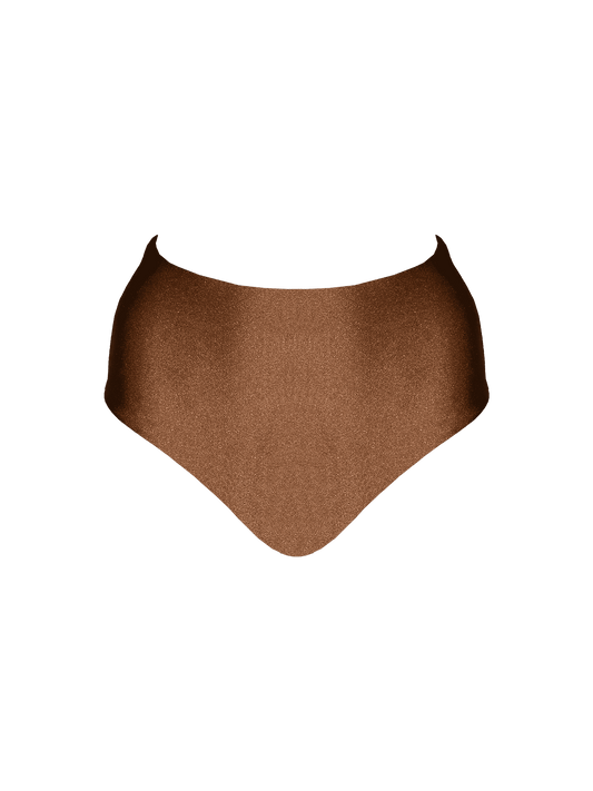 Second Skin|Shimmer ~ Classic High Waisted Pantie -Spice Bronze