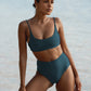 Second Skin|Shimmer ~ Classic High Waisted Pantie - Tourmaline Teal