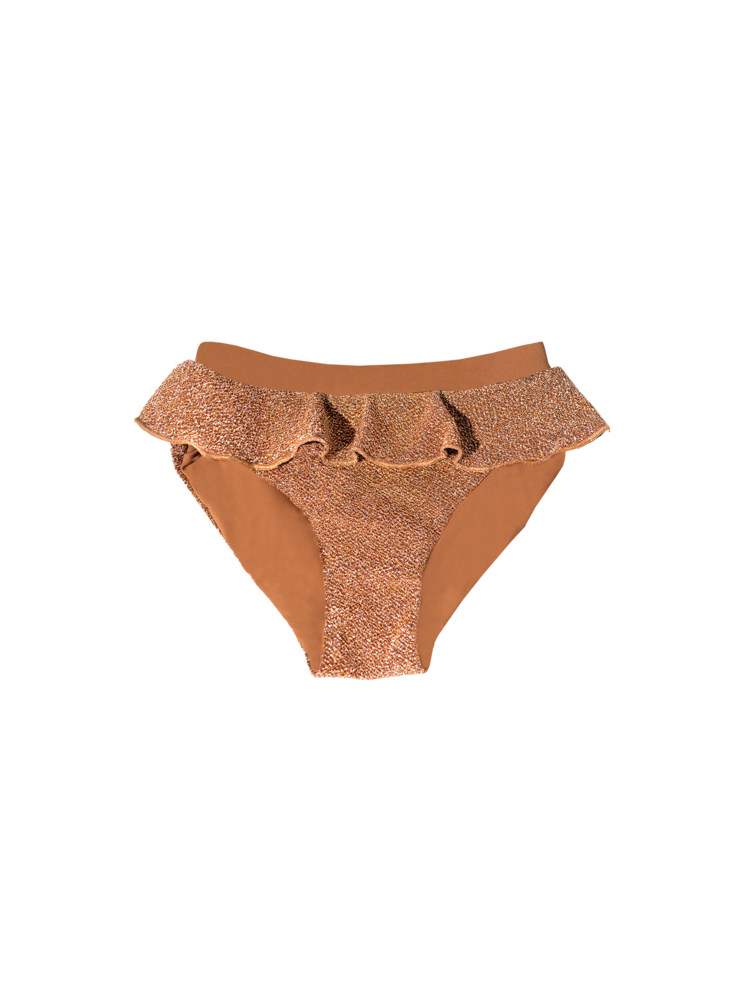 Naomi x HÁI ~ Ruffle-Trimmed Swimsuit Bottom (Kids) - Light Copper