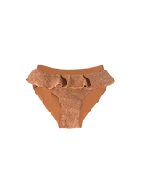 Stardust ~ Ruffle-Trimmed Swimsuit Bottom (Kids) - Light Copper