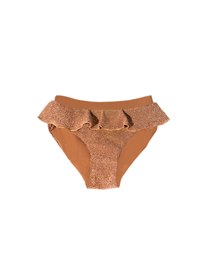 Naomi x HÁI ~ Ruffle-Trimmed Swimsuit Bottom (Kids) - Light Copper