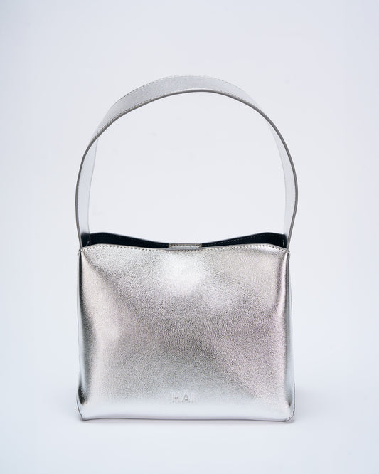Classic Calf Mini Tote Bag - Silver