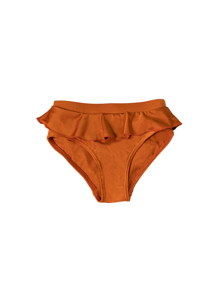 Naomi x HÁI ~ Ruffle-Trimmed Swimsuit Bottom (Kids) - Peruvian Amber