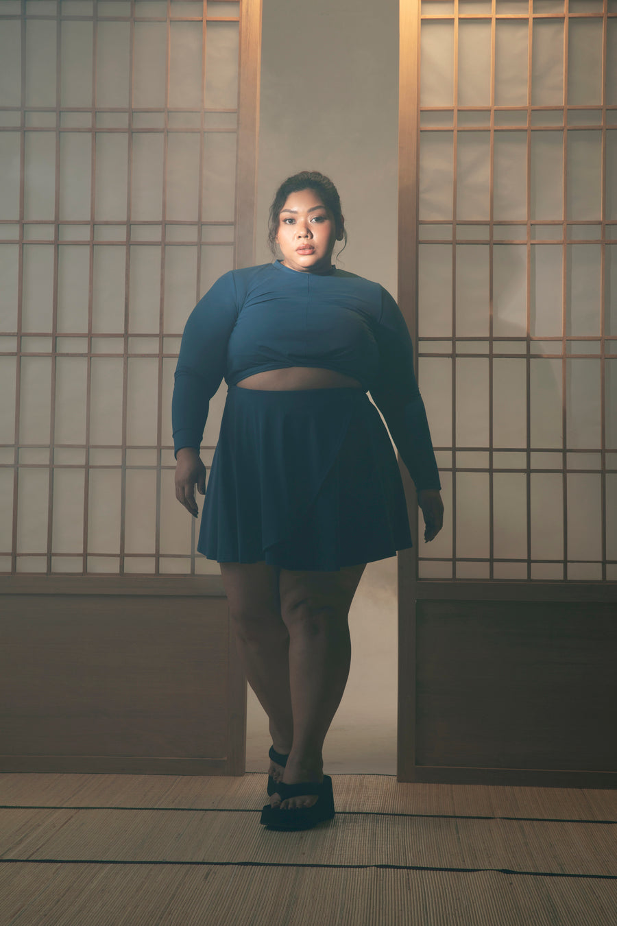 Whispering Springs | Tulip Wrap Swim Skirt - Indigo