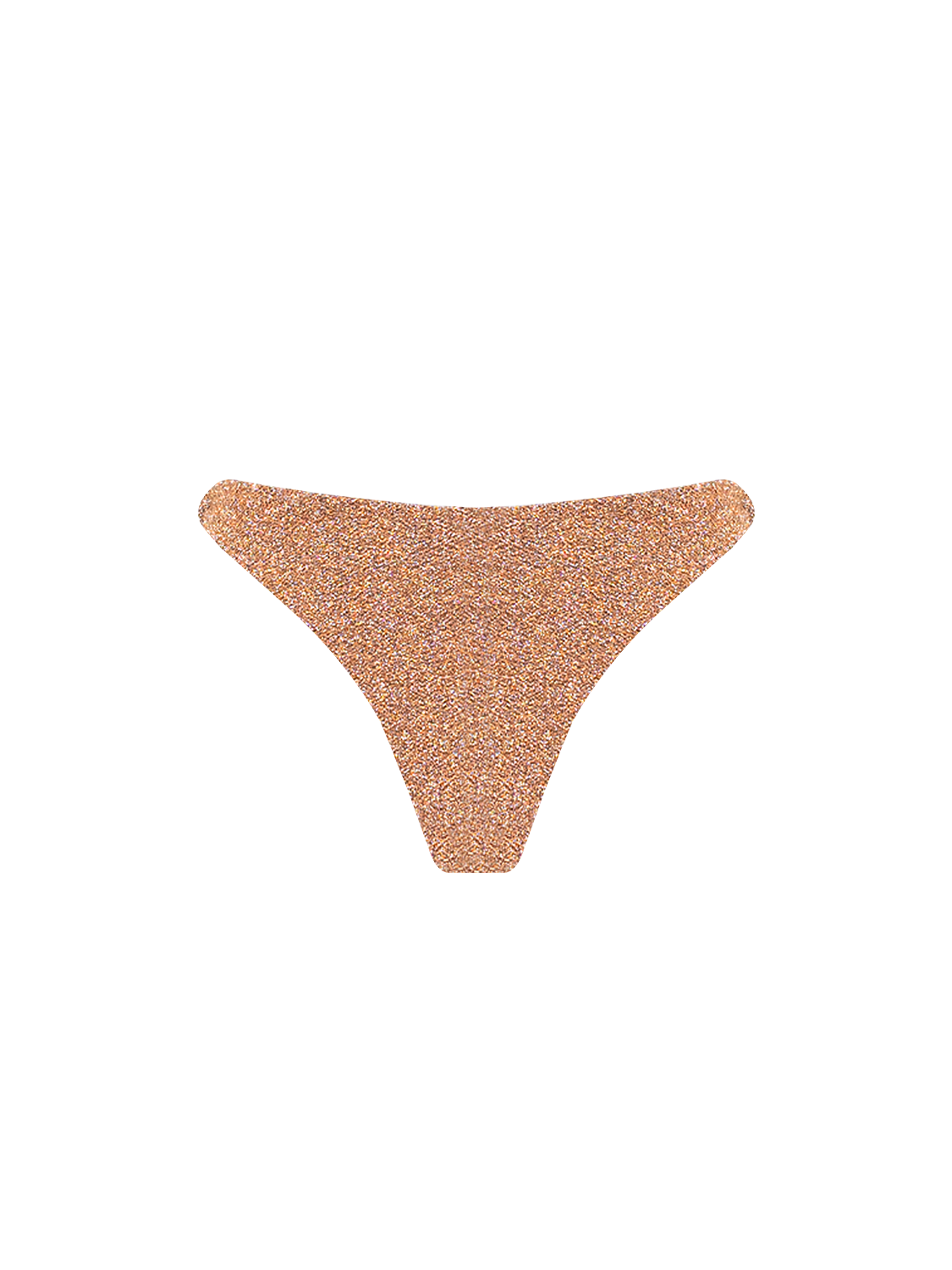 Stardust ~ Triangle Bikini Bottom with Hoops - Light Copper