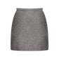 Stardust ~ High Slit Mini Skirt - Heather Silver